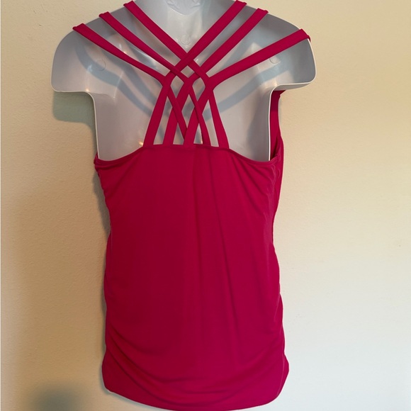 Women's Hot Pink Strappy Top - Picture 2 of 7